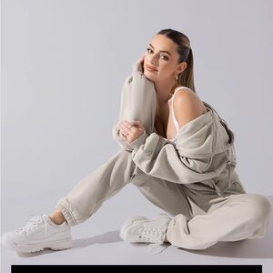 POPFLEX, Cloud Rollover Sweatpant - Seashell Beige color, So Comfortable!! ❤️✨